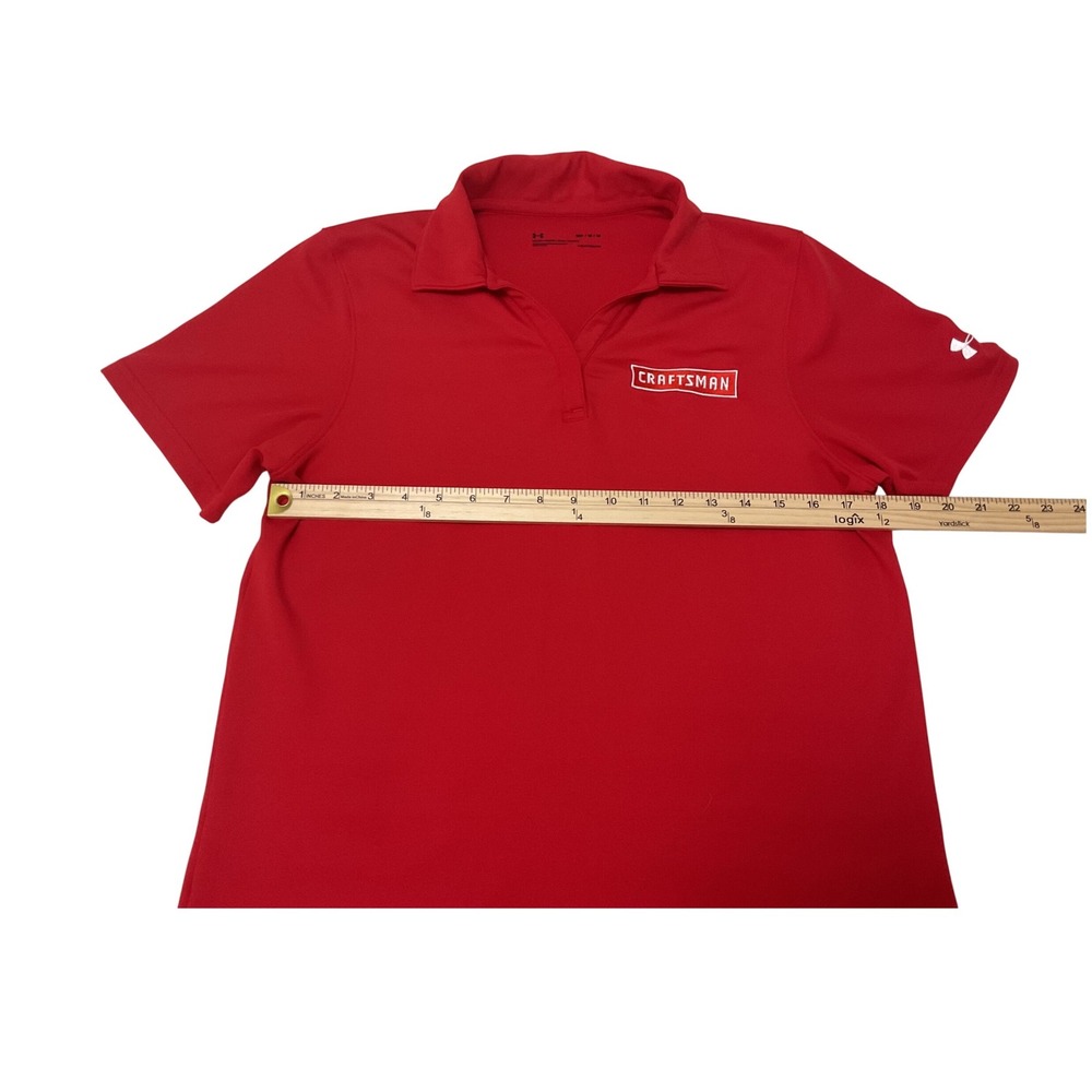 Red Craftsman Under Armour Golf Polo Shirt Women's Medium